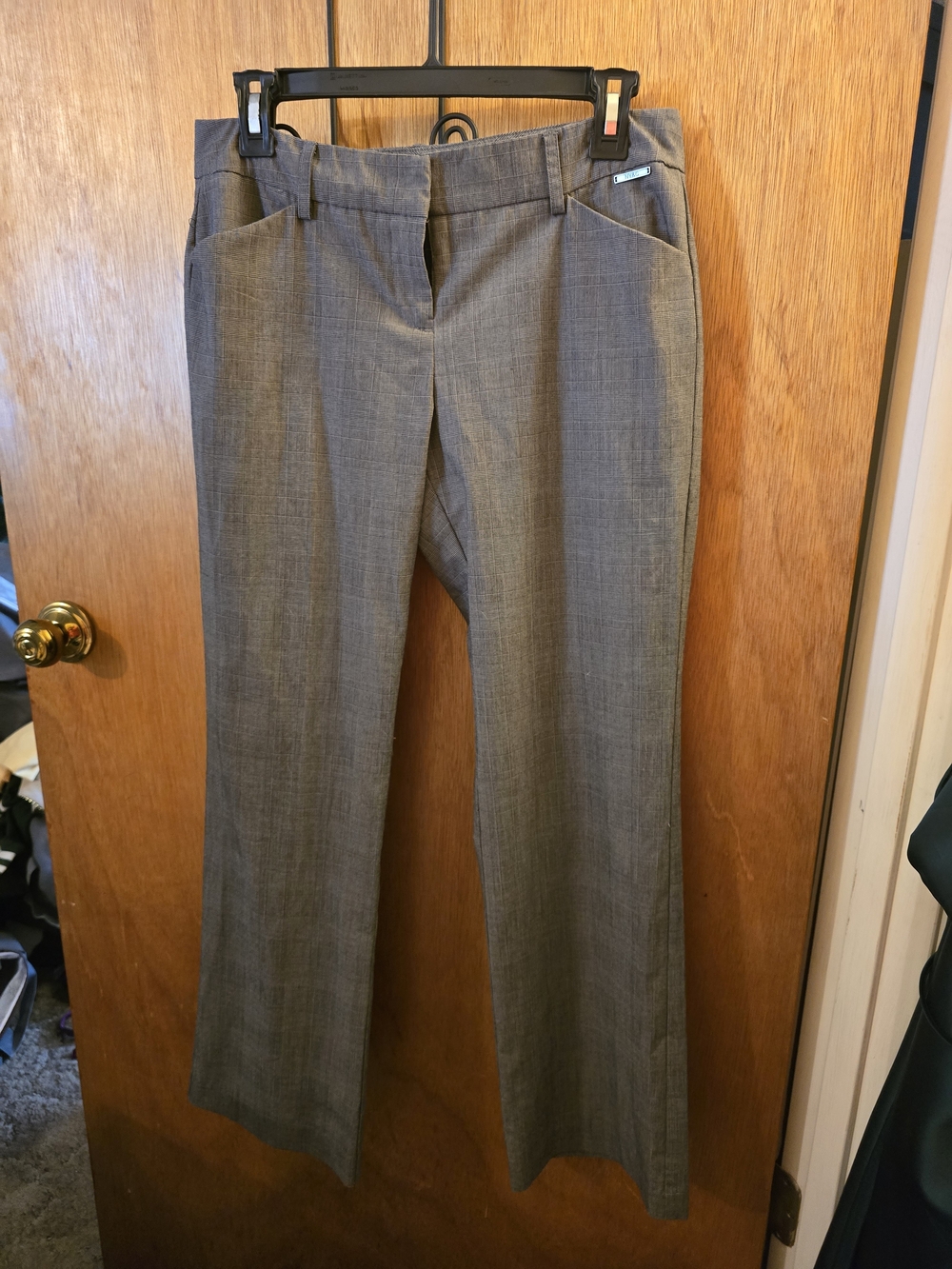 New York & Company Gray Straight-Leg Dress Trousers